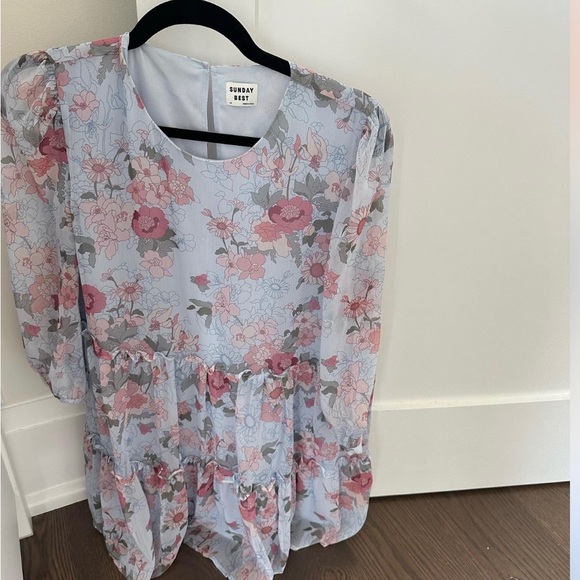 Aritzia Sunday Best floral long sleeve dress - Picture 2 of 2